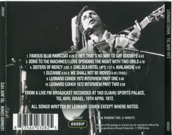 CD Leonard Cohen: Tel Aviv 1972