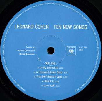 LP Leonard Cohen: Ten New Songs