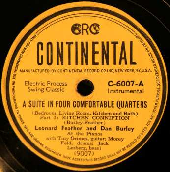 Album Leonard Feather: A Suite In Four Comfortable Quarters (Bedroom, Living Room, Kitchen And Bath)