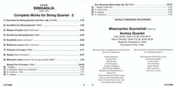 CD Leone Sinigaglia: Complete Works For String Quartet • 2