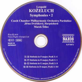 CD Leopold Koželuh: Symphonies • 2