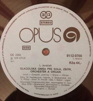 LP Slovak Philharmonic Orchestra: Glagolitic Mass