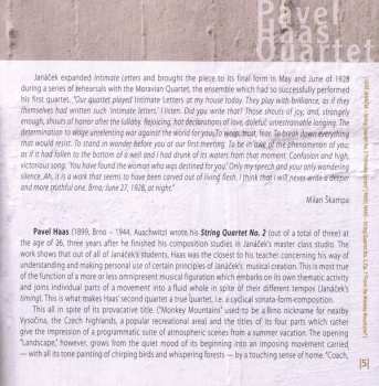 CD Pavel Haas Quartet: 'Intimate Letters' · String Quartet No. 2