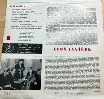 LP Leoš Janáček: Leoš Janáček: Smyčcový Kvartet č. 1 „ Z Podnětu Tolstého Kreutzerovy Sonáty “ / Smyčcový Kvartet č. 2 „ Listy Důvěrné “ CLR