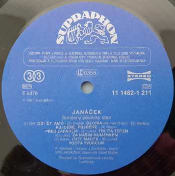 Album Leoš Janáček: Smíšený Pěvecký Sbor "Janáček"