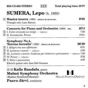 CD Paavo Järvi: Musica Tenera / Piano Concerto / Symphony No. 4, "Serena Borealis"