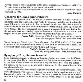 CD Paavo Järvi: Musica Tenera / Piano Concerto / Symphony No. 4, "Serena Borealis"