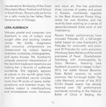 CD Lera Auerbach: Celloquy