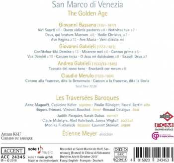 CD Les Traversées Baroques: San Marco Di Venezia: The Golden Age