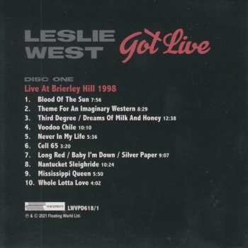 4CD/Dobozkészlet Leslie West: Got Live