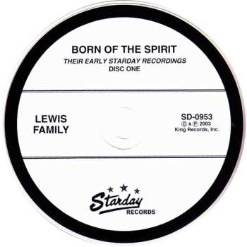 2CD The Lewis Family: Born Of The Spirit (Their Early Starday Recordings)