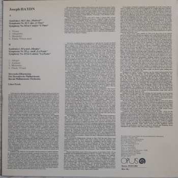 LP Joseph Haydn: Symphony No. 82 In C Major "L'Ours" + Symphony No. 83 In G Minor "La Poule"