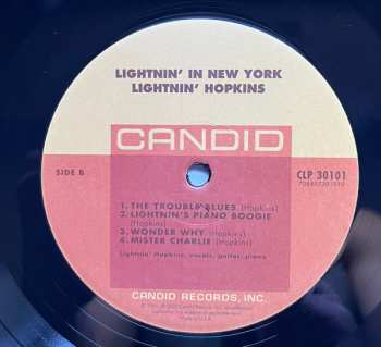 LP Lightnin' Hopkins: Lightnin' In New York