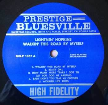 LP Lightnin' Hopkins: Walkin' This Road By Myself