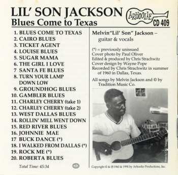 CD Lil' Son Jackson: Blues Come To Texas