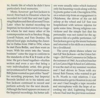 CD Lil' Son Jackson: Blues Come To Texas