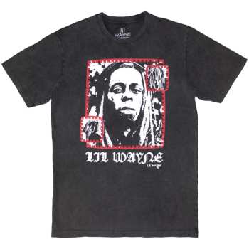 Merch Lil Wayne: Stone Wash Póló Mono Photo