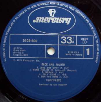 LP Lindisfarne: Back And Fourth