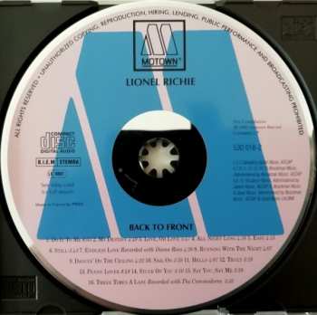 CD Lionel Richie: Back To Front