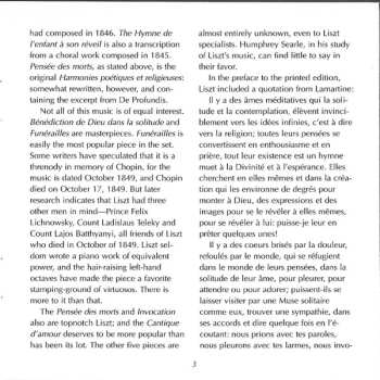 2CD Franz Liszt: Harmonies Poétiques Et Religieuses / 6 Consolations / 2 Légendes / Weihnachtsbaum