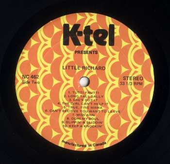 LP Little Richard: K-tel Presents Little Richard Live! 20 Super Hits