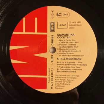 LP Little River Band: Diamantina Cocktail