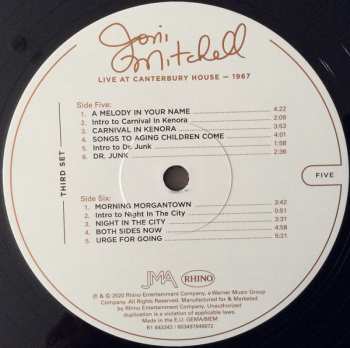 3LP Joni Mitchell: Live At Canterbury House - 1967 LTD