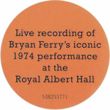 LP Bryan Ferry: Live At The Royal Albert Hall 1974