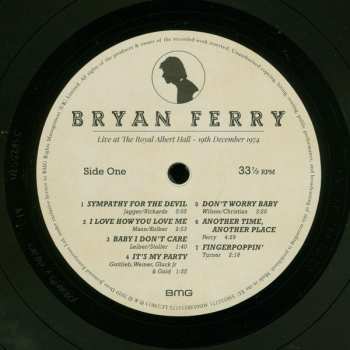 LP Bryan Ferry: Live At The Royal Albert Hall 1974