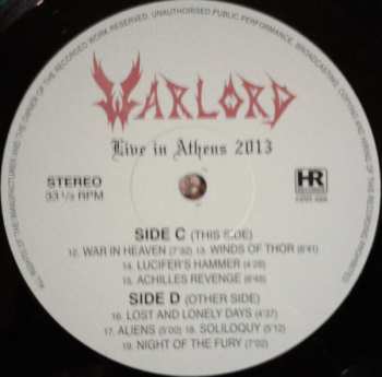 3LP Warlord: Live in Athens 2013