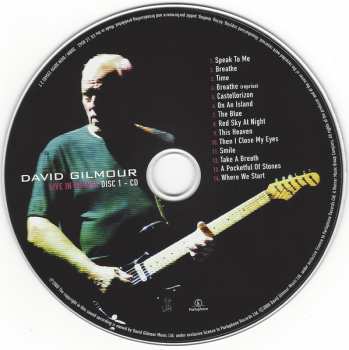 2CD/DVD/Dobozkészlet David Gilmour: Live In Gdańsk
