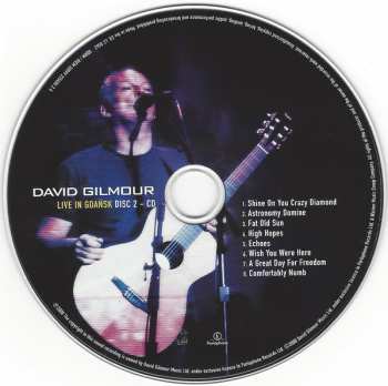 2CD/DVD/Dobozkészlet David Gilmour: Live In Gdańsk