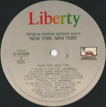 2LP Liza Minnelli: New York, New York (Original Motion Picture Score)