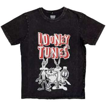 Merch Looney Tunes: Stone Wash Póló Characters Black & White
