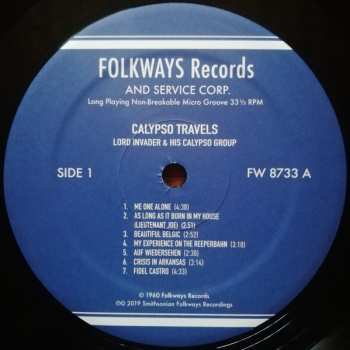 LP Lord Invader And His Calypso Orchestra: Calypso Travels 