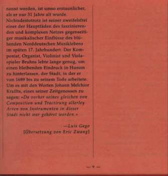 CD Nikolaus Bruhns: Nikolaus Bruhns: Complete Organ Works - L'Organo Della Basilica Di San Simpliciano, Milano