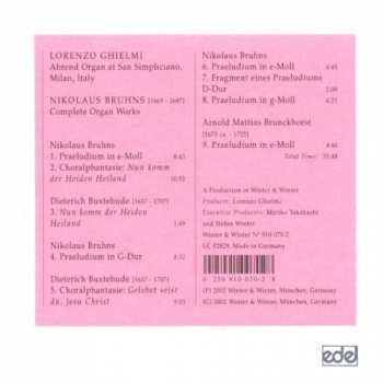 CD Nikolaus Bruhns: Nikolaus Bruhns: Complete Organ Works - L'Organo Della Basilica Di San Simpliciano, Milano