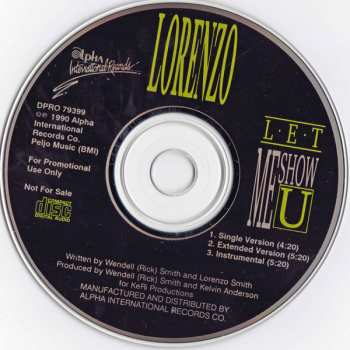 CD Lorenzo Smith: Let Me Show U