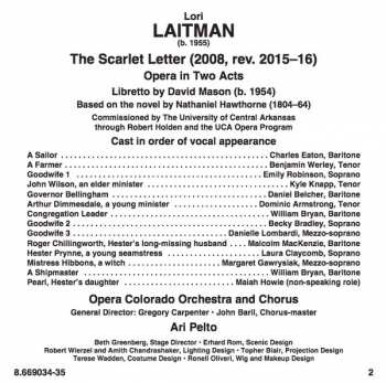 2CD Lori Laitman: The Scarlet Letter