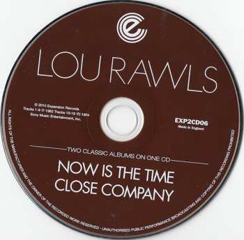 CD Lou Rawls: Now Is The Time / Close Company
