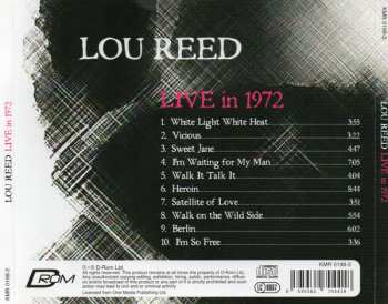 CD Lou Reed: Live In 1972