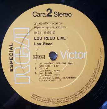 LP Lou Reed: Lou Reed Live