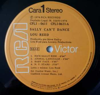 LP Lou Reed: Sally Can't Dance
