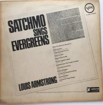 LP Louis Armstrong: Satchmo Sings Evergreens