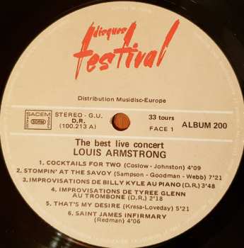 4LP/Dobozkészlet Louis Armstrong: The Two Greatest Concerts