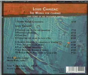 CD Louis Cahuzac: The Works For Clarinet And Some Of His Favourite Pieces