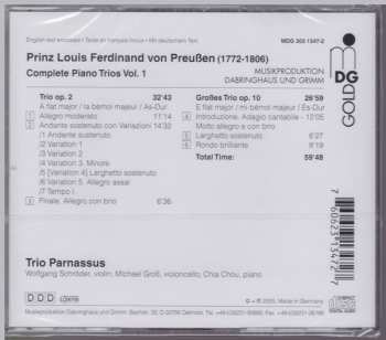 CD Trio Parnassus: Complete Piano Trios Vol. 1 - Trios Opp. 2 & 10