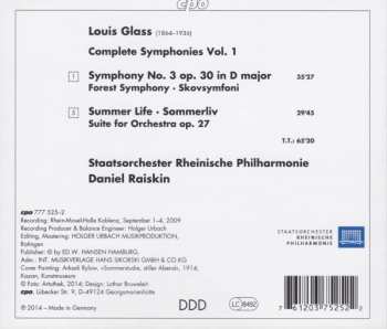 CD Louis Glass: Symphony No. 3 • Summer Life (Complete Symphonies Vol. 1)