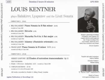 2CD Franz Liszt: Louis Kentner Plays Balakirev, Lyapunov And The Liszt Sonata