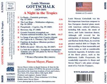 CD Louis Moreau Gottschalk: A Night In The Tropics (Solo Piano Music)